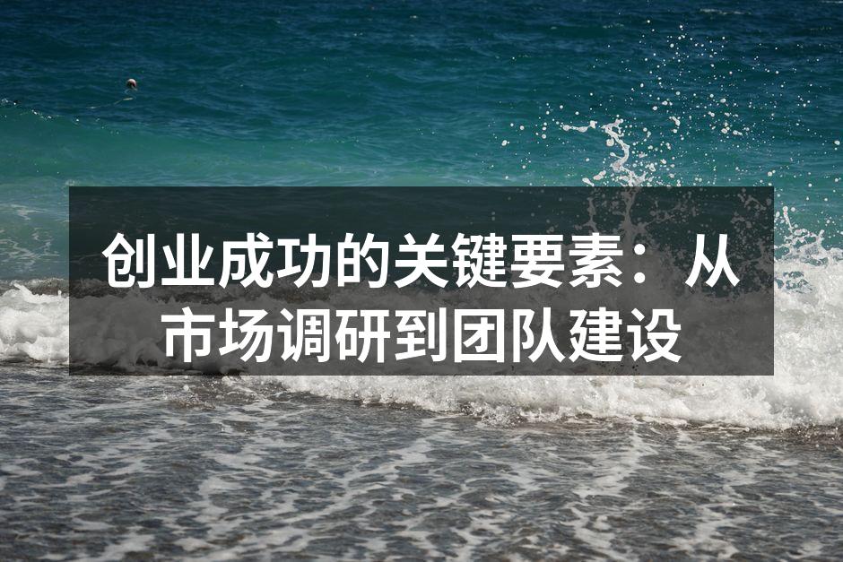 创业成功的关键要素：从市场调研到团队建设